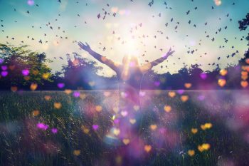 Young,Girl,Spreading,Hands,With,Joy,And,Inspiration,Facing,The Young,Girl,Spreading,Hands,With,Joy,And,Inspiration,Facing,The